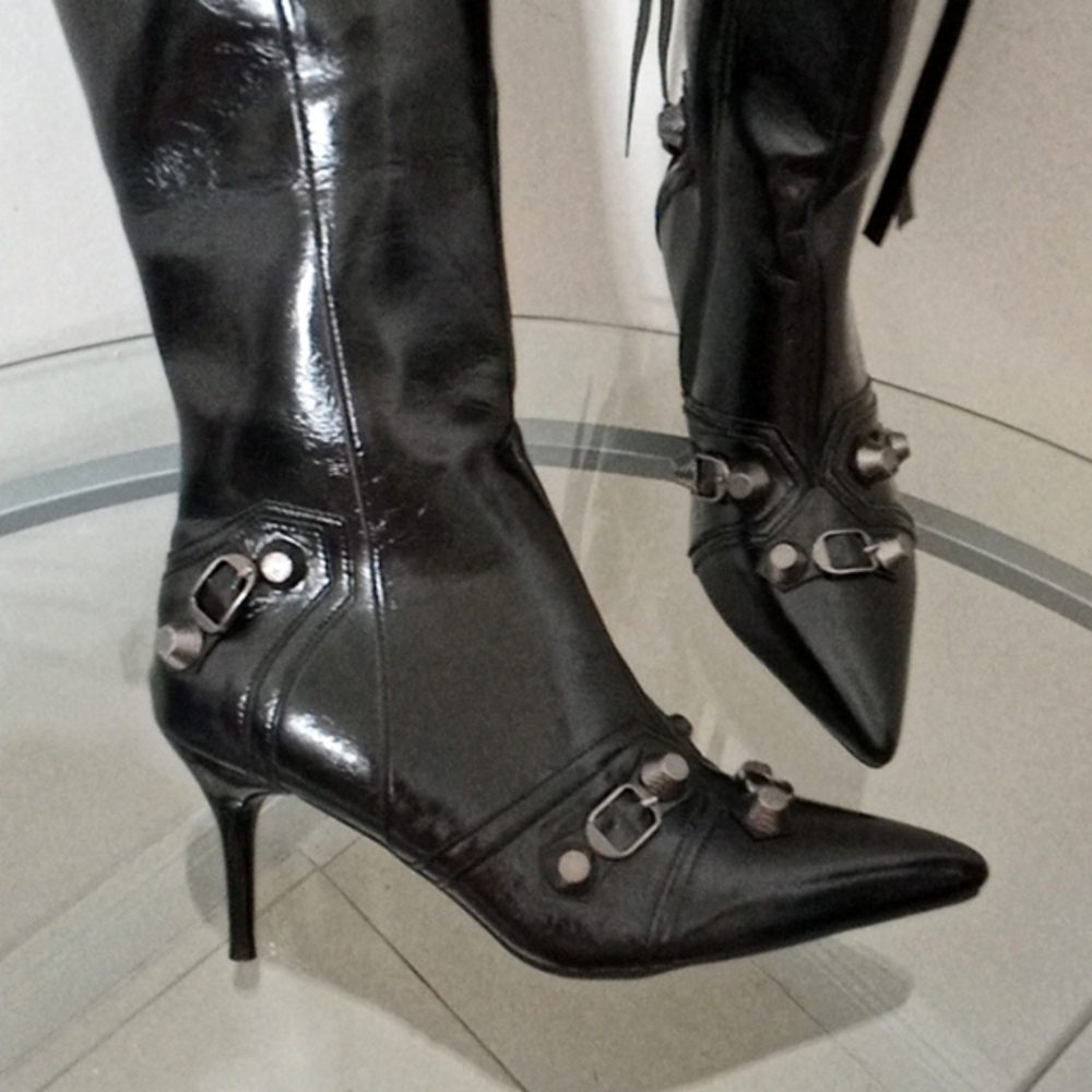 SALEπ Brand NewπFREE GIFT INCLUDEDπHigh Knee Heels Boots Zippers Tassel Metal - Picture 13 of 15